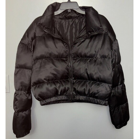 SHEIN Jackets & Blazers - SHEIN Women's Black  Puffer Zip-Up Crop Jacket SZ Large